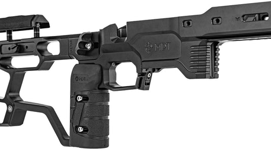 Black ACC ELITE CHASSIS SYSTEM right hand Remington 700 short action and clones